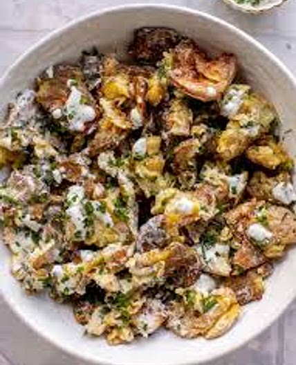 Smash potato salad