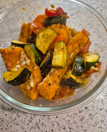 Kürbisgemüse aus dem Backofen