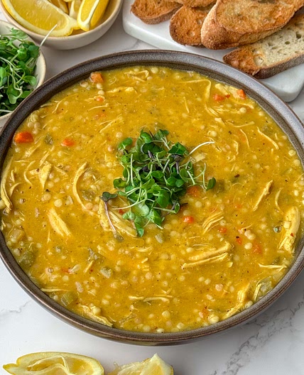Chicken Lentil Soup with Couscous and Lots Of Veggies 