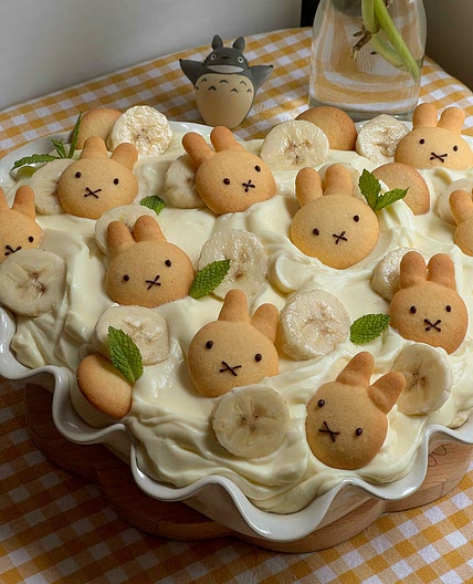 Miffy Banana Pudding 🍌🥛✨
