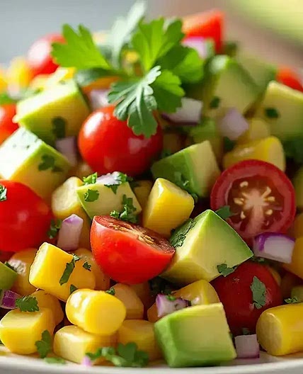 Easy Vibrant Corn Tomato Avocado Salad to Try