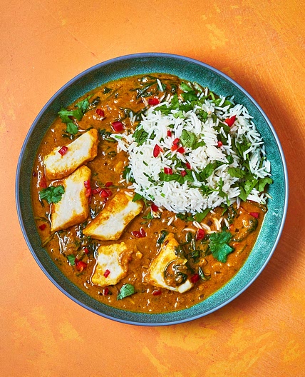 Goan-Style Basa & Spinach Curry With Coriander Rice