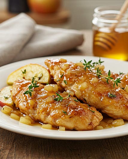 apple and honey-glazed chicken tenders recipe
