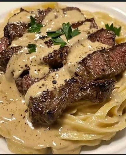 Creamy steak afredo