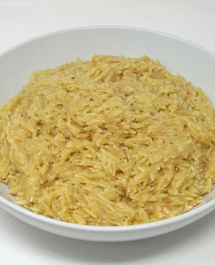 Garlic and Asiago Orzo Pasta