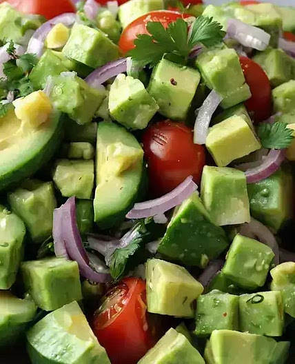 Amazing Fresh Cucumber Avocado Salad Recipe