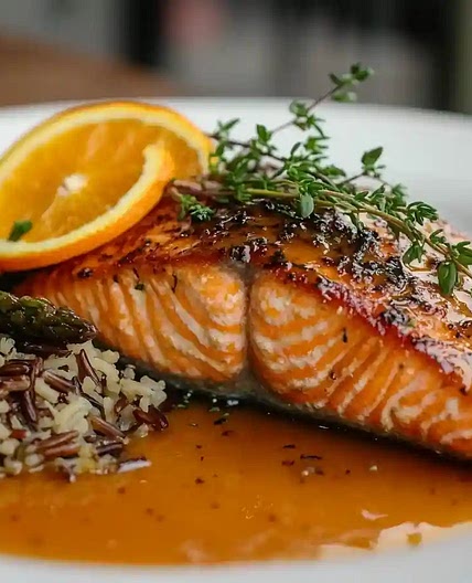 salmón con naranja