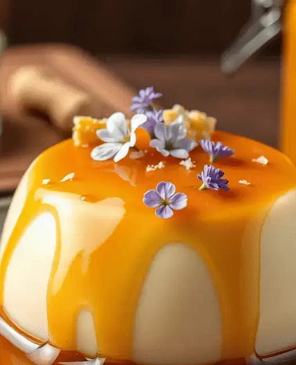 Italian Panna Cotta with Salted Caramel