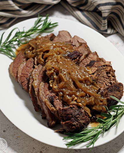 Slow Cooker Beef Brisket with Onion Gravy