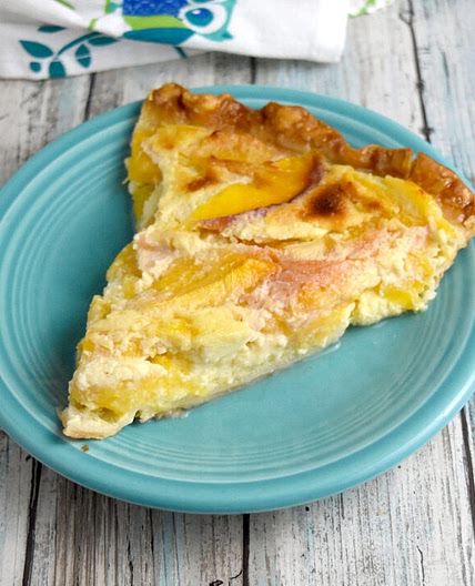 Fresh Peach Custard Pie