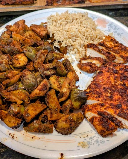 Soy Sauce Chicken and Brussel Sprouts
