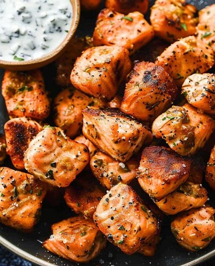Air Fryer Salmon Bites