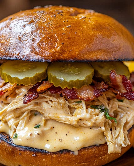 🥪🐔 Crock Pot Ranch Chicken Sandwiches🤤🔥