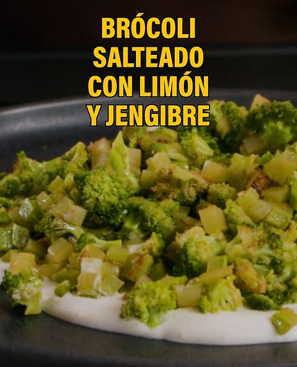 🥦 Brócoli salteado con limón y jengibre