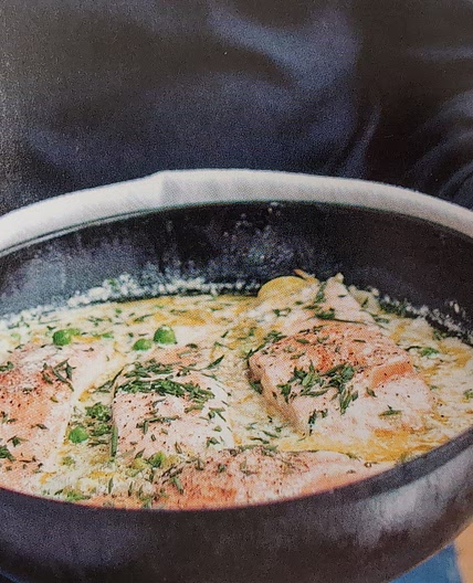 Creamy Salmon with Green Vegetables