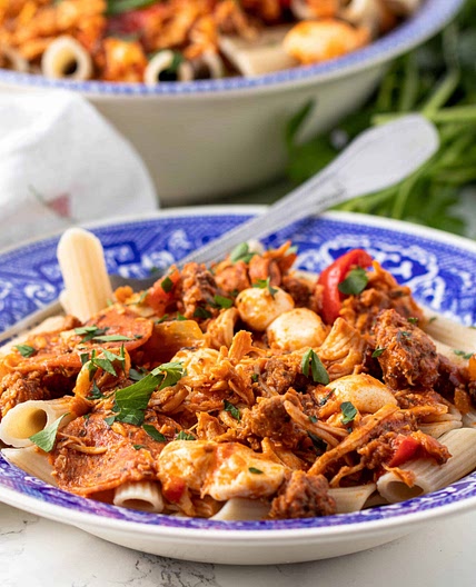 Crockpot Keto Supreme Pizza Casserole