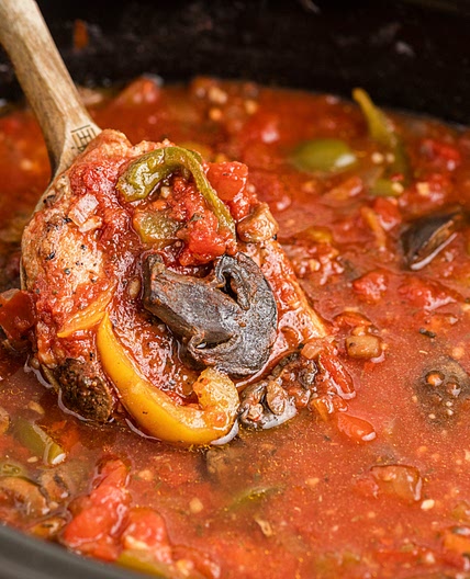 Slow Cooker Pork Chop Cacciatore
