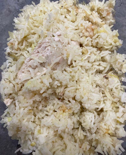 Chicken one pot with ginger & spring onions