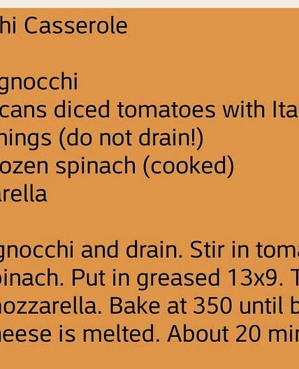 Gnocchi Casserole