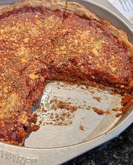 Whole Wheat Deep Dish Pizza Pie