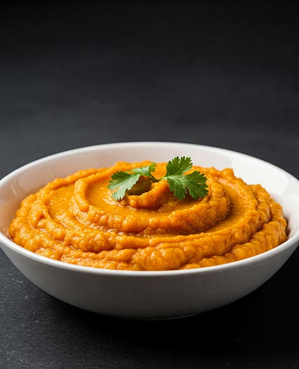 Puré de batata-doce com Coentros (chatGPT)