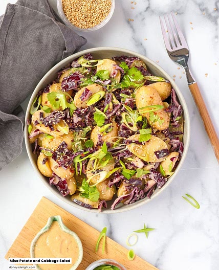 Miso Potato and Cabbage Salad