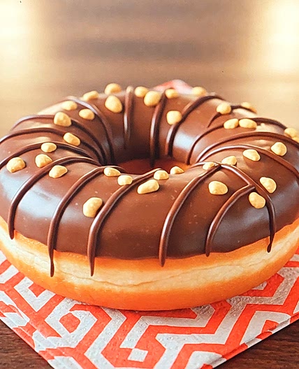 chocolate donuts and a chocolate and hazelnut cream