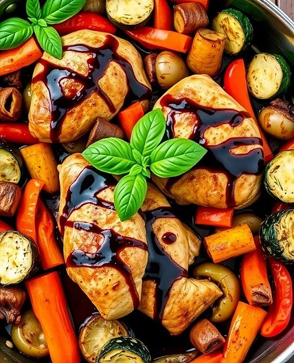 One-Pan Balsamic Chicken and Veggies