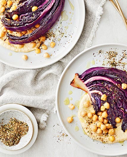 Charred Red Cabbage With Hummus | Canadian Living