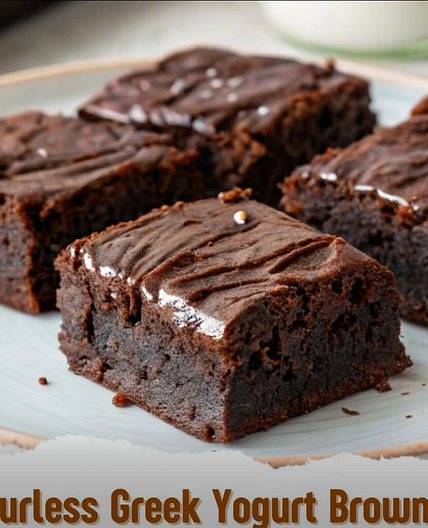 Greek yogurt brownies GF