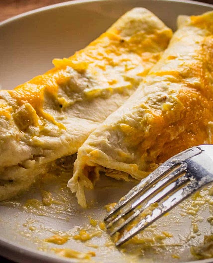 Sour Cream White Chicken Enchiladas