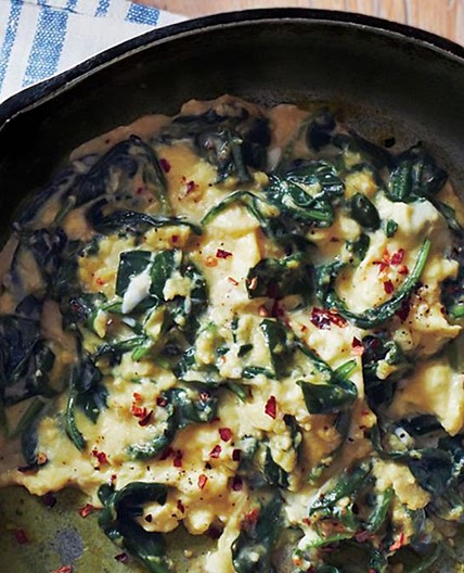 Scrambled Eggs with Spinach & Parmesan