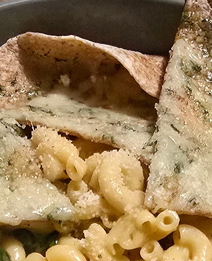Garlic bread tortilla