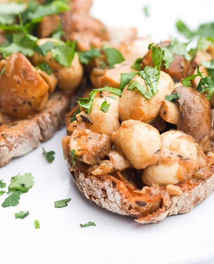 Savoury Mushrooms on Sourdough Toast