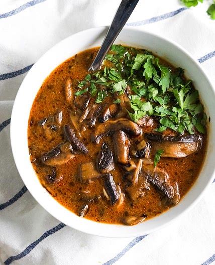Mushroom Bourguignon