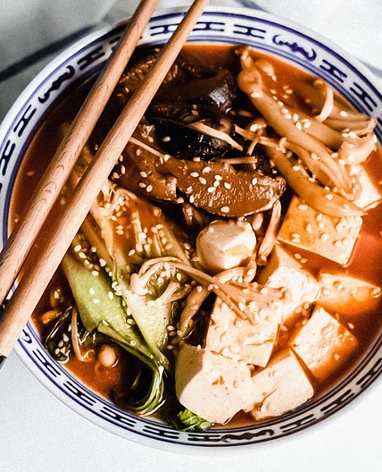 Tofu and Mushroom Ramen