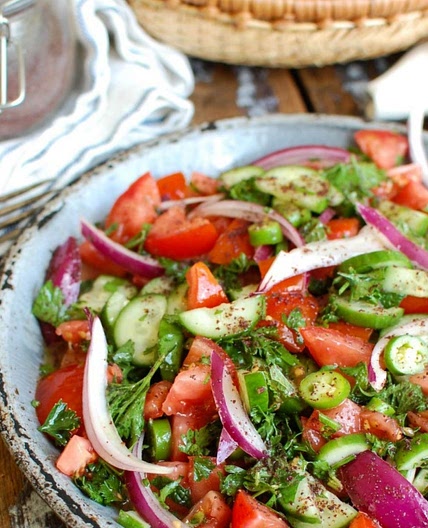 Persian Tomato Cucumber Salad
