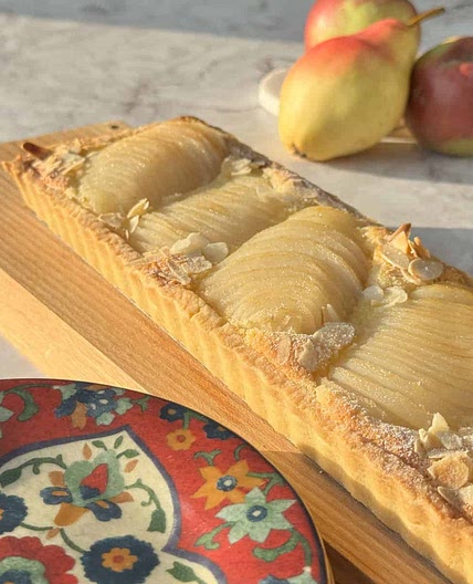 Tarte Bourdaloue (French Pear Tart) Pear Frangipane Tart