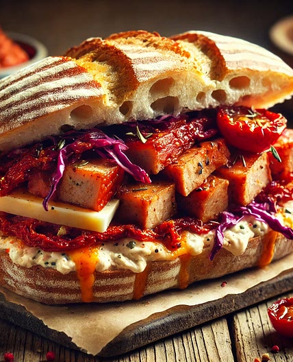 Bocata de zorza con queso