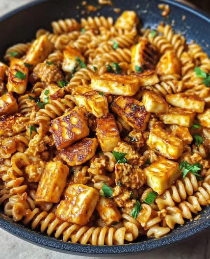 Hot Honey Halloumi Pasta