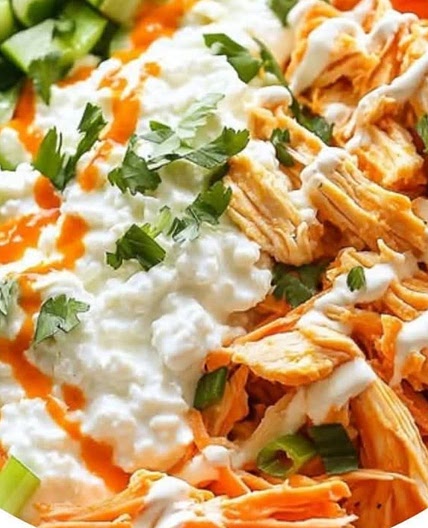 Buffalo Chicken Cottage Cheese Bowl