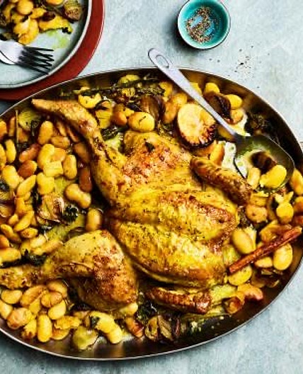 Yotam Ottolenghi’s recipes for roast chicken with butter beans, 