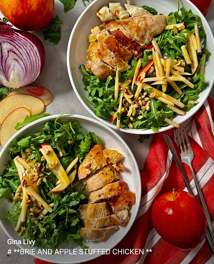 BRIE AND APPLE STUFFED CHICKEN