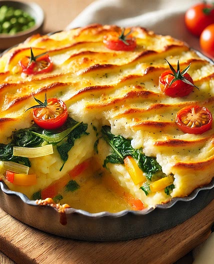 Quiche smashed potatoes et légumes