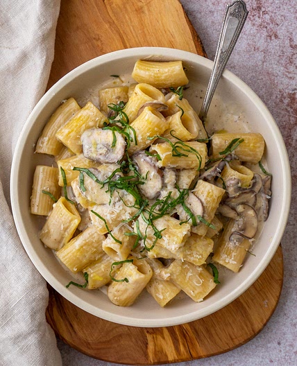 Mushroom Alfredo Pasta
