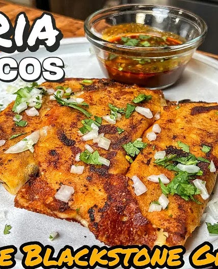 Blackstone Birria tacos with a delicious twist