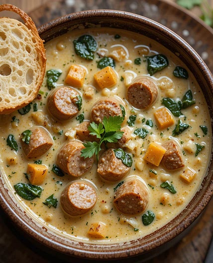 creamy parmesan italian sausage soup