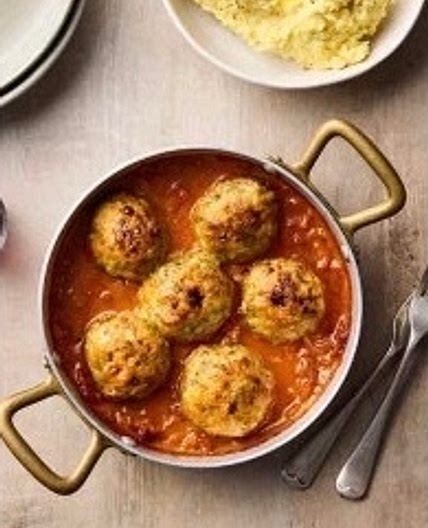 Chicken Meatballs with Creamy Tomato Sauce