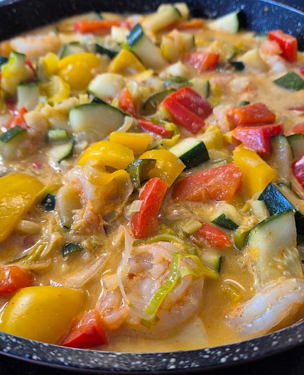 Scharfes Garnelen-Curry