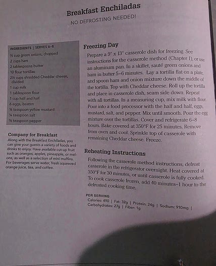 Breakfast Enchiladas - NO DEFROSTING NEEDED!